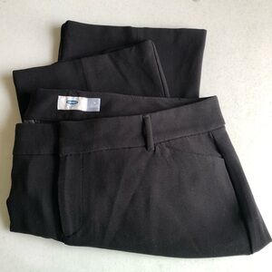 Old Navy Slim Flare Leg Pants Of Polyester, Rayon, Spandex Blend In Black